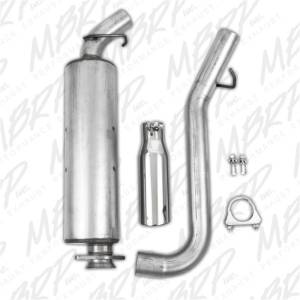 MBRP - MBRP 2000-2006 Jeep Wrangler (JK) Inline-4 2.5L Inline-6 4.0L Cat Back Single Side - S5500AL - Image 5