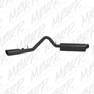 MBRP - MBRP 2000-2006 Jeep Wrangler (JK) Inline-4 2.5L Inline-6 4.0L Cat Back Single Side - S5500BLK - Image 3