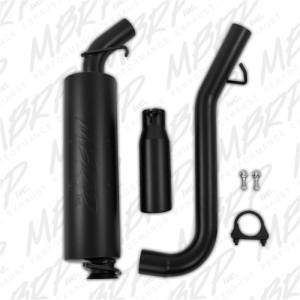 MBRP - MBRP 2000-2006 Jeep Wrangler (JK) Inline-4 2.5L Inline-6 4.0L Cat Back Single Side - S5500BLK - Image 4