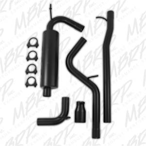 MBRP - MBRP 12 Jeep Wrangler/ Rubicon 3.6L Cat Back Single Rear Exit Black Exhaust - S5526BLK - Image 4