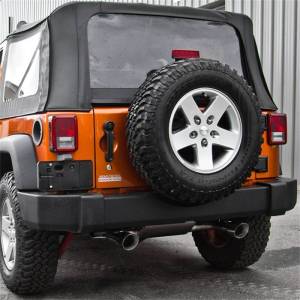 MBRP - MBRP 07-14 Jeep Wrangler/Rubicon 3.6L/3.8L V6 Axle-Back Dual Rear Exit T409 Performance Exhuast Sys - S5528409 - Image 3