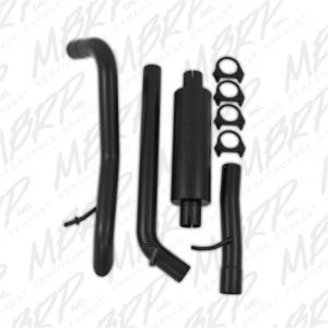 MBRP - MBRP 12 Jeep Wrangler/Rubicon 3.6L V6 Cat Back Single Rear Exit Off-Road Black Exhaust - S5530BLK - Image 4