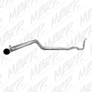 MBRP - MBRP 88-93 Dodge 2500/3500 Cummins 4WD Turbo Back Single Side Exit No Muffler PLM Series Exhaust - S6150PLM - Image 1