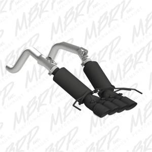 MBRP 14-19 Chevy Corvette V8 6.2L 3in Black Dual Cat Back w/ 4in Quad Dual Wall Tips - S7030BLK