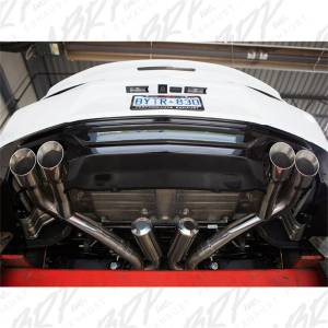 MBRP - MBRP 2016 Chevy Camaro V8 6.2L 6spd 3in T409 Race Dual Cat Back w/ 4.5in Quad Dual Wall Tips - S7033409 - Image 4