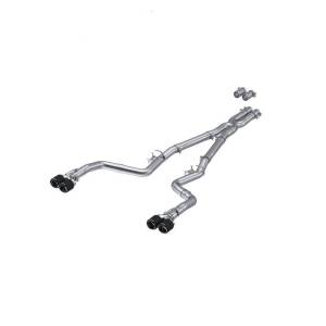 MBRP - MBRP 15-Up Challenger 5.7 / 17-Up 6.2L/6.4L 3in Race Series Cat-Back w/ Quad Tips T304 Exhaust - S71143CF - Image 2