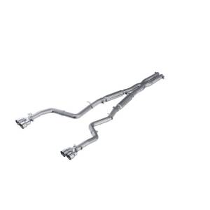 MBRP 15-16 Dodge Challenger RT 5.7L Aluminized Steel 3in Dual Rear Cat-back Quad Tips - Street - S7115AL