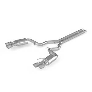 MBRP - MBRP 18-19 Ford Mustang GT 5.0 3in Dual Split Rear AL Cat Back w/ Quad 4.0in Dual Wall Tips - S7205AL - Image 2