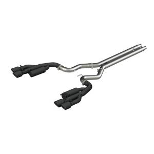 MBRP - MBRP 18-19 Ford Mustang GT 5.0 3in Cat Back Quad Tip Race Version - Black - S7207BLK - Image 2