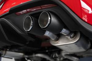 MBRP - MBRP 18-20 Ford Mustang GT 5.0 w/ Quad Tip Active Exhaust Cat Back Split Rear T304 w/ Carb Fib Tips - S72093CF - Image 3