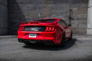 MBRP - MBRP 18-20 Ford Mustang GT 5.0 w/ Quad Tip Active Exhaust Cat Back Split Rear T304 w/ Carb Fib Tips - S72093CF - Image 6