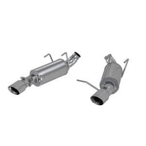 MBRP 11-14 Ford Mustang V6 3in. Dual Muffler Axle Back Split Rear Exhaust System AL - s7227AL