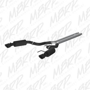 MBRP - MBRP 15 Ford Mustang GT 5.0 Convertible Black 3in Cat Back Dual Split Rear Exit (Street Version) - S7239BLK - Image 2