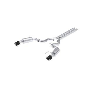 MBRP 2024 Ford Mustang GT S650, 5.0L 3inCat-Back Dual Split Rear with Carbon Fiber Tips (Street) - S72513CF