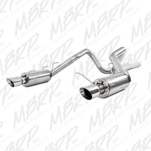 MBRP 11-14 Ford Mustang GT 5.0L Dual Split Rear Street Version T409 3in Cat Back Exhaust System - S7258409