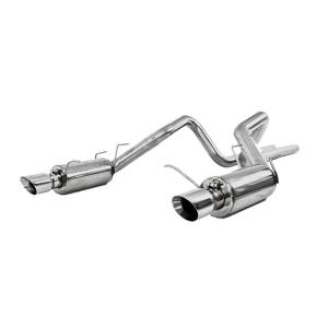 MBRP - MBRP 11-14 Ford Mustang GT 5.0L Dual Split Rear Street Version T409 3in Cat Back Exhaust System - S7258409 - Image 2