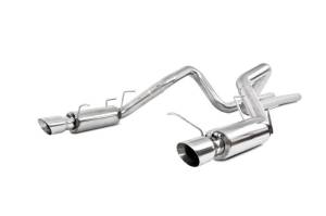 MBRP - MBRP 11-14 Ford Mustang GT 5.0L Dual Split Rear Race Version T409 3in Cat Back Exhaust System - S7264409 - Image 1