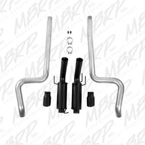 MBRP - MBRP 11-14 Ford Mustang GT 5.0L 3in Cat Back Dual Split Rear Race Version 4in Tips - Black - S7264BLK - Image 5