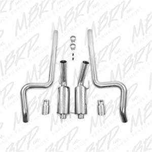 MBRP - MBRP 05-09 Ford Shelby GT500 / GT Dual Split Rear Street Version 4in Tips T409 Exhaust System - S7269409 - Image 4