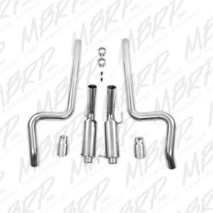 MBRP - MBRP 05-09 Ford Shelby GT500 / GT Dual Split Rear Race Version, T409 4in Tips Exhaust System - S7270409 - Image 5