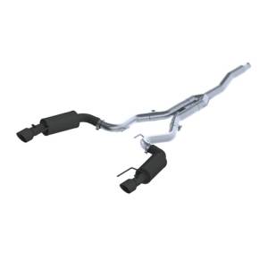 MBRP - MBRP 15-18 Ford Mustang EcoBoost 2.3L Black 3in Cat Back Dual Split Rear Exit (Street Version) - S7274BLK - Image 3