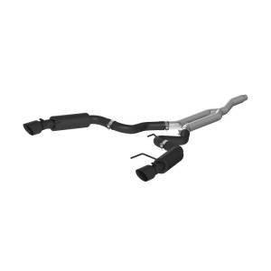 MBRP - MBRP 15-19 Ford Mustang EcoBoost 2.3L Black 3in Cat Back Dual Split Rear Exit (Race Version) - S7275BLK - Image 2