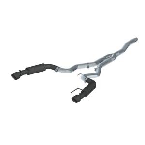 MBRP - MBRP 15-19 Ford Mustang EcoBoost 2.3L Black 3in Cat Back Dual Split Rear Exit (Race Version) - S7275BLK - Image 3