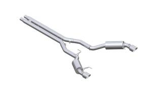 MBRP - MBRP 15 Ford Mustang GT 5.0 3in Cat Back Dual Split Rear Street Version 4.5in Tips - Aluminized - S7277AL - Image 1