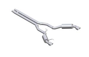 MBRP - MBRP 15-17 Ford Mustang GT 5.0 3in Cat Back Dual Split Rear Race Version 4.5in Tips - Aluminized - S7278AL - Image 1