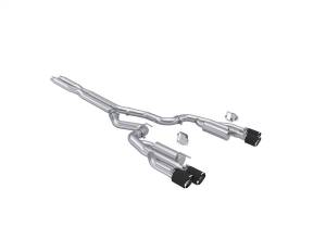 MBRP 2024+ Ford Mustang 5.0L T304 SS 3in Cat-Back Exhaust w/ Quad Carbon Fiber Tips (Valve Delete) - S72823CF