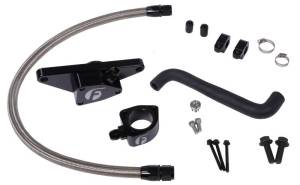 Fleece Performance 06-07 Auto Trans Cummins Coolant Bypass Kit w/ Stainless Steel Braided Line - FPE-CLNTBYPS-CUMMINS-0607-SS