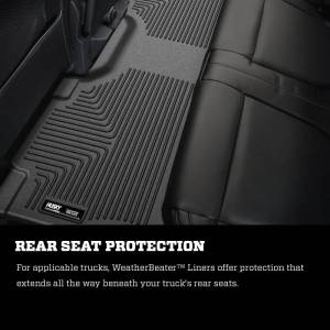 Husky Liners - Husky Liners 17-19 F-250/F-350/F-450 Crew Cab Weatherbeater Black Front & 2nd Seat Floor Liners - 94061 - Image 5