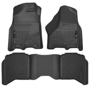 Husky Liners - Husky Liners 2012 Dodge Ram 1500/2500 Crew Cab WeatherBeater Combo Black Floor Liners - 99001 - Image 2