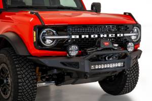 Addictive Desert Designs 2021+ Ford Bronco Rock Fighter Front Bumper - Hammer Black F230181060103