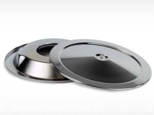 aFe MagnumFLOW Air Filters Round Racing A/F Chrome Top & Base 14 w/7/8 Drop 18-90003