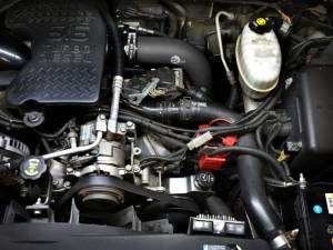aFe - aFe 06-10 GM Diesel Trucks V8 6.6L BladeRunner Aluminum Hot & Cold Charge Pipe Kit - Black 46-20054-B - Image 2