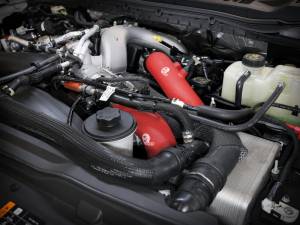 aFe - aFe 23-25 Ford F250/F350 Super Duty V8-6.7L BladeRunner Aluminum Hot & Cold Charge Pipe Kit - Red 46-20684-R - Image 6