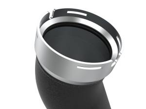 aFe - aFe 2024 GM Diesel Trucks V8 6.6L L5P BladeRunner 3.5in Aluminum Cold Charge Pipe - Black 46-20709-B - Image 3