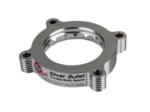 aFe - aFe 11-14 Ford Mustang/ 11-14 Ford F-150 V6 3.7L Silver Bullet Throttle Body Spacer - Silver 46-33016 - Image 1
