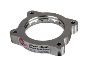 aFe - aFe 02-09 Chevrolet Trailblazer/ 02-09 GMC Envoy L6 4.2L Silver Bullet Throttle Body Spacer - Silver 46-34022 - Image 1