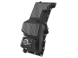 aFe - aFe 20-25 GM Trucks L6 3.0L Engine Oil Pan - Black w/ Machined Fins 46-71440B - Image 1