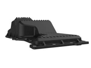 aFe - aFe 20-25 GM Trucks L6 3.0L Engine Oil Pan - Black w/ Machined Fins 46-71440B - Image 4