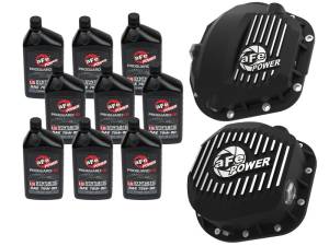 aFe - aFe Power Front/Rear Diff Cover Kit w/ Oil 17-22 Ford Diesel V8 (Dana Super 60 & Sterling 10.5-12) 46-7704AB - Image 1