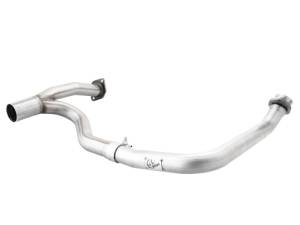 aFe Power Twisted Steel Y-Pipe Aluminized 2in 12-14 Jeep Wrangler (JK) V6 3.6L (4dr) 48-06207