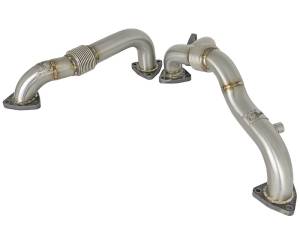aFe Twisted Steel Header Up-Pipe 08-10 Ford Diesel Trucks V8-6.4L (td) 48-33016