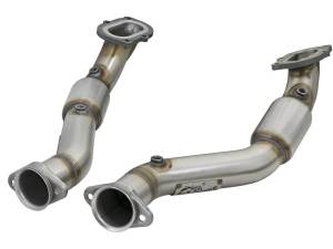 aFe - aFe POWER 14-18 Chevrolet Corvette C7 & Z06 Twisted Steel 3in 304 Stainless Steel Mid Pipe w/ Cat 48-34130-1YC - Image 1