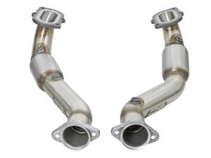 aFe - aFe POWER 14-18 Chevrolet Corvette C7 & Z06 Twisted Steel 3in 304 Stainless Steel Mid Pipe w/ Cat 48-34130-1YC - Image 6
