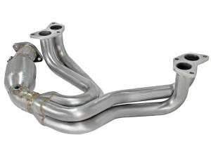aFe - aFe 12-17 Toyota 86 / FRS / BRZ Twisted Steel 304 Stainless Steel Long Tube Header w/ Cat 48-36005-1HC - Image 1