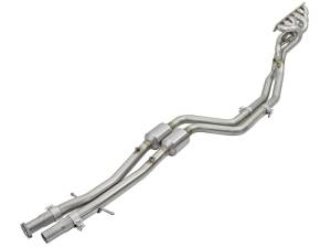 aFe Twisted Steel Long Tube Headers w/ Mid Pipes (Catted) 96-99 BMW M3 L6-3.2L S52 48-36316-YC