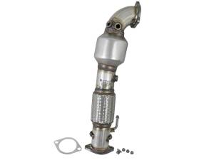 aFe - aFe Power Twisted Steel SS304 Downpipe 2.5in w/Cat 17-18 Hyundai Elantra L4-1.6L (t) 48-37001-1HC - Image 1